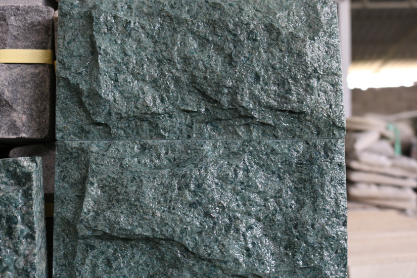 Green Stone Rock Face